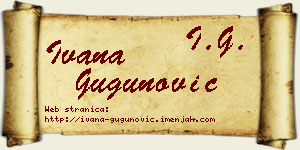 Ivana Gugunović vizit kartica